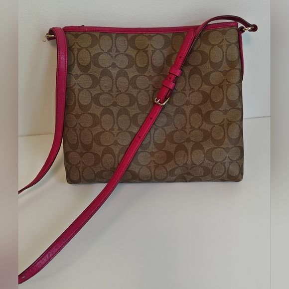 Coach Brown and Pink Crossbody Bag - Picture 3 of 7